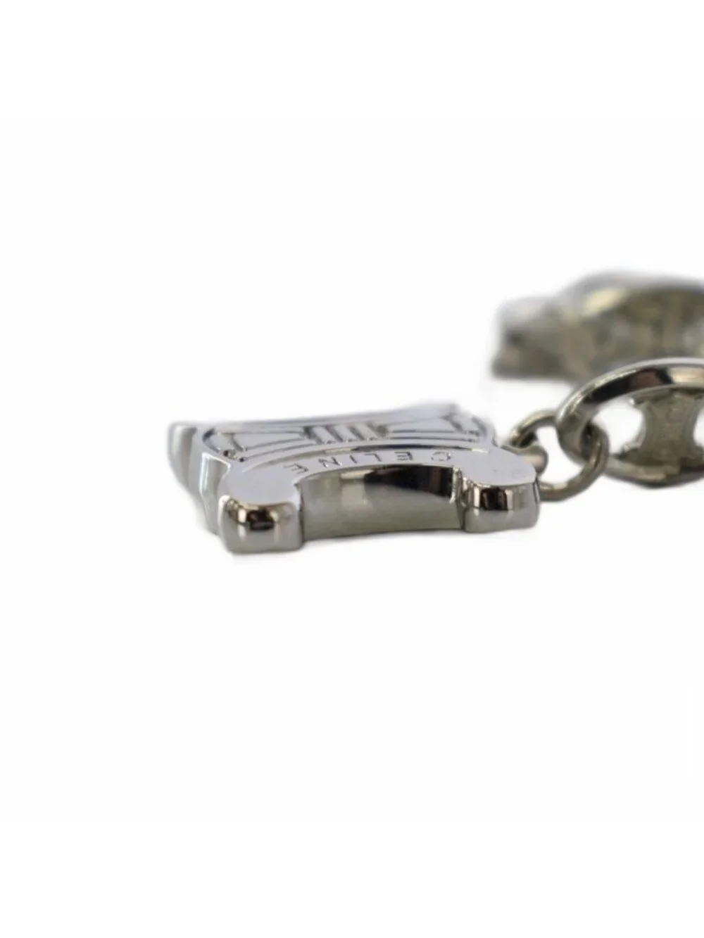 Celine Triomphe Chain Belt Silver Color